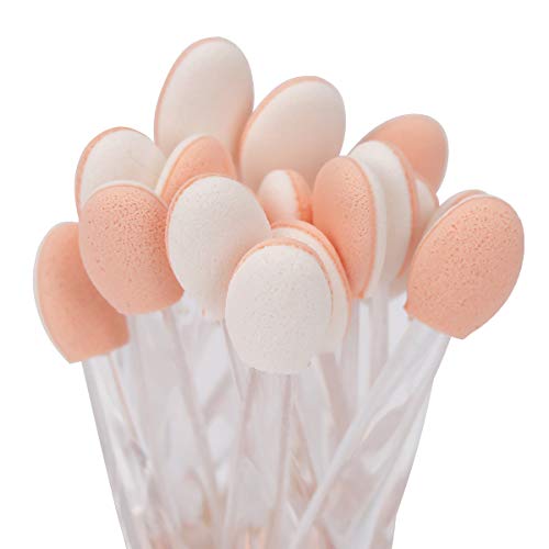 MAPPERZ Eyeshadow Applicators, 12 pcs Eyeshadow Applicator Double Sided Eye Makeup Applicators Short Sponge Eyeshadow Applicator for Women Girls, Transparent, Pack Of 12