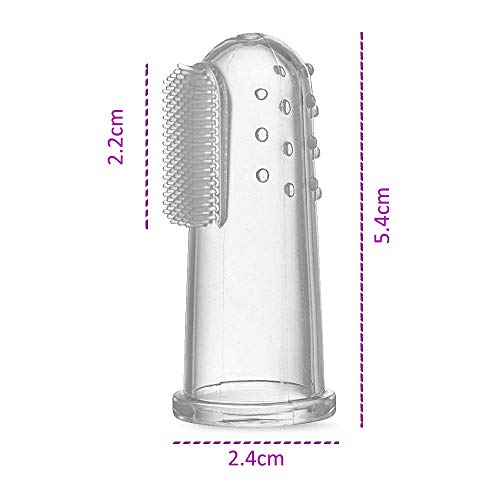 MAPPERZ Silicone Baby Finger ToothBrush with case/ Massaging/ Easy Cleaning/ Soothing Gums, Oral Hygiene - Transparent