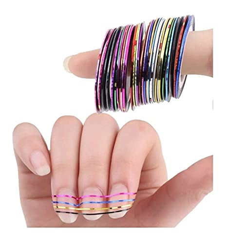 MAPPERZ Polyurethane Stripping Roll Tape French Manicure Nail Art Tip Sticker/Pretty Nail Decoration (Set of 10)