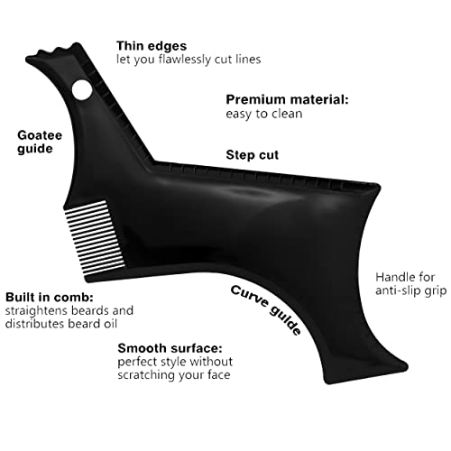 MAPPERZ Beard Shaper Tool For Men with Comb For Home And Salon Use/Beard Shaper For Men-Two Ways