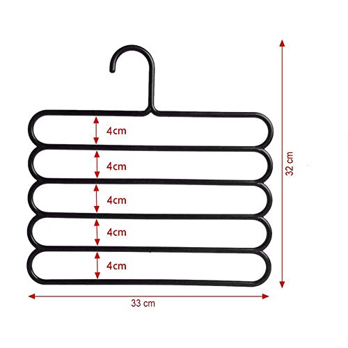 Mapperz Layer Multipurpose Multi-Layer Hangers for Clothes | Shirts | Wardrobe | Ties | Pants | Space Saving Hanger |(Assorted Colour) (6)