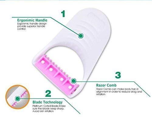 MAPPERZ Women's Razor Blade Hair Removal Disposable Blades/Body & Bikini Shaving Razor For Women (6 Pcs Blade)