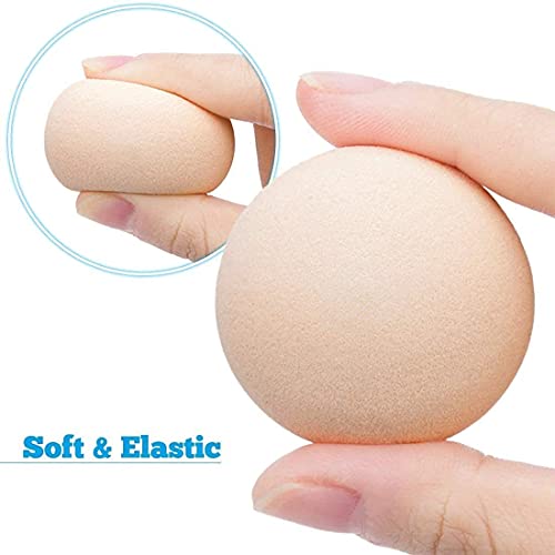 Mapperz Powder Puff Cosmetic Sponges Mushroom Makeup Brushes Blender Sponge Face Brush Makeup Puff with Handle Case for Dry Wet Use Liquid, Creams, and Powders (Multi Colour)