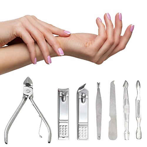 MAPPERZ Manicure Kit/Professional Stainless Steel Grooming Set With Leather Case