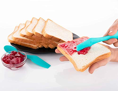 MAPPERZ 4 in 1 Compact Cutlery Set for Kids, School Bag, Picnic, Spoon, Fork, Knife and Tongs - Multicolor (Pack of 3)