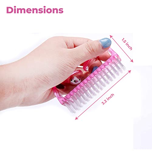 MAPPERZ Handle Grip Nail Brush Hand Finger Toe Nail Scrub Cleaning Brush Manicure Pedicure Scrubbing Cleaner Brush for Men and Women (Multicolor)