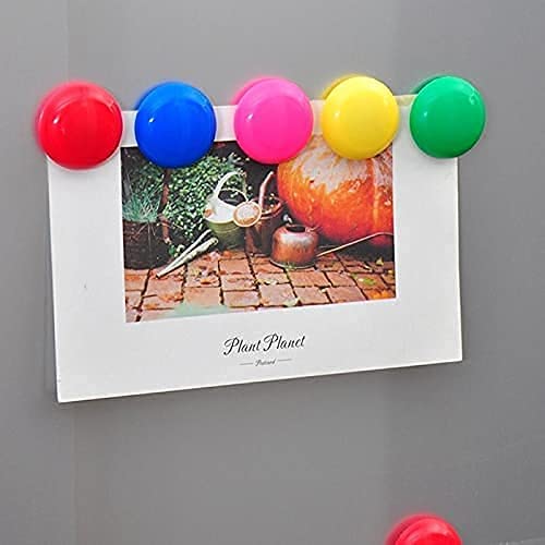 MAPPERZ Colourful Magnet Buttons for Fridge/ Magnetic Whiteboard/ Stick Notes, Photos, Charts and More - Multicolor