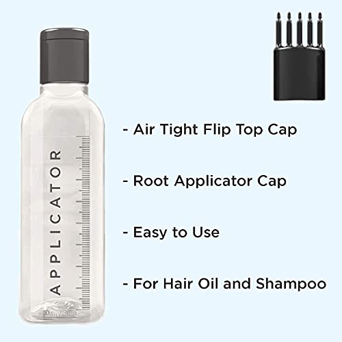 MAPPERZ Hair Root Applicator Bottle Applying Hair Oil Shampoo and Medicine 120 ml with Graduated ScalePc2