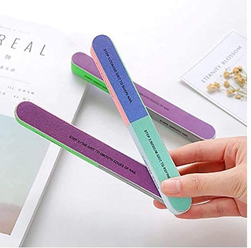 MAPPERZ 7-Sided Nail Buffer, Shiner, Filer for Manicure, Nail Buffer Block for Home and Salon Use - Pack of 2