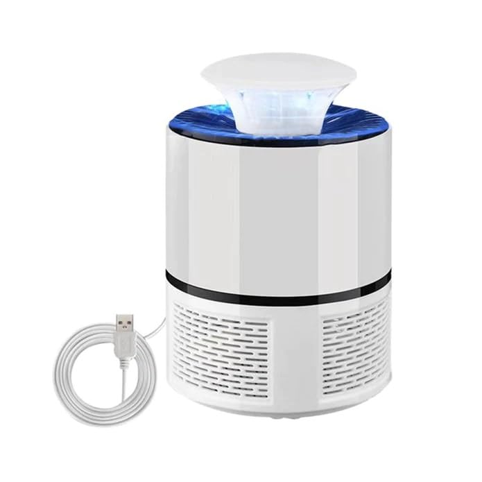 MAPPERZ Electronic Mosquito Killer Lamps Insect Bat Protection Killer Trap with Rechargeable Electric Fly Bugs Trap Bat for Home Bedroom Kitchen (Black)