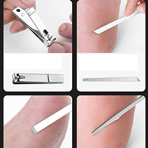 MAPPERZ Manicure Kit/Professional Stainless Steel Grooming Set With Leather Case