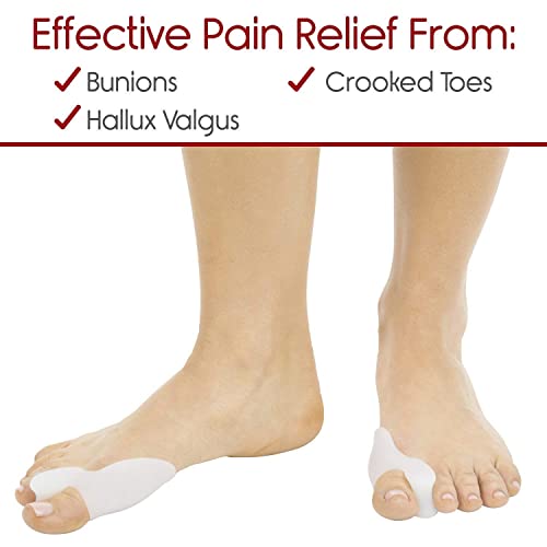 MAPPERZ Gel Big Toe Bunion Guards/Toe Spreaders Bunion Pads Big Toe Separator Cushion Straightener/Gel Toe Spacers, Protectors, Corrector - 1 Pair