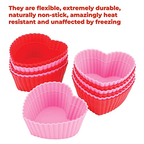 MAPPERZ Reusable & Washable Silicone Moulds Baking Cup Set Kitchen Baking Nonstick, Multicolor Tools for Muffins/Cupcake/Jelly/Cake