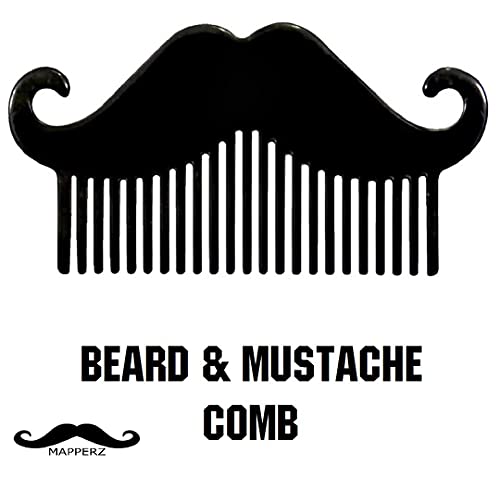MAPPERZ Beard Comb/Moustache Shaping and Styling Comb For Men, Hair & Beard Pocket Comb