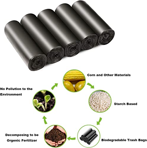 MAPPERZ Premium Biodegradable Kitchen Trash Bags, Garbage Plastic Blackout Bags, Size:- 17 X 19 Inches (Medium), 30 Bags Dustbin Bag/Trash Bag/Rolls/Extra large/Black Color, Pack Of 2 Roll