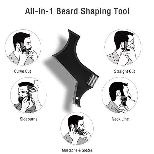 MAPPERZ Beard Shaper Tool For Men with Comb For Home And Salon Use/Beard Shaper For Men-Two Ways
