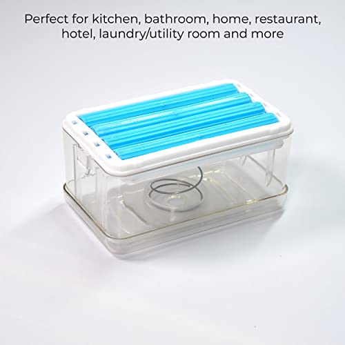 MAPPERZ Soap Dish with Drain Multifunctional Soap Dish Soap Cleaning Storage Foaming Box for Home Bathroom Kitchen Keep Soap Dry& Easy to Clean