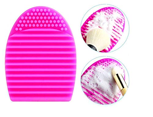 Mapperz Makeup Brush Cleaning Pad Makeup Brush Cleaner Cleaning Tool Eco-Friendly Silicone Makeup Brush Cleaner - Pink