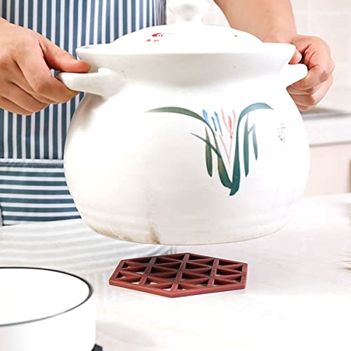 MAPPERZ Silicone Trivet Mats Table Mats Heat Resistant Hot Pans Non-Slip Pot Holders Placemat for Bowl Dishes Kitchen Cooking Dining - Pack of 4