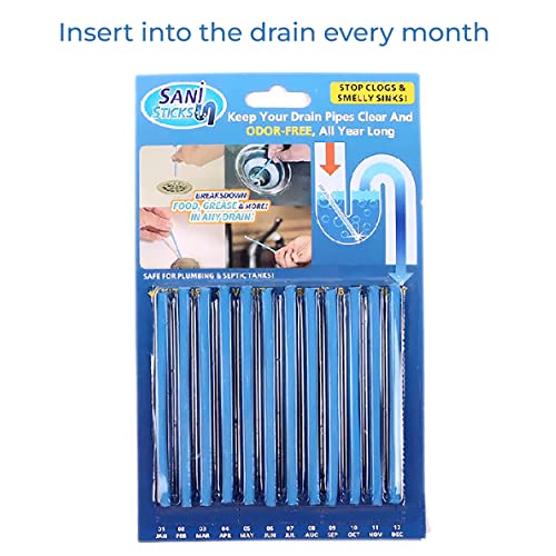 MAPPERZ Drain Cleaner, Sink Freshener, Deodorizer Disposal Sticks for Odor Clogs Remover