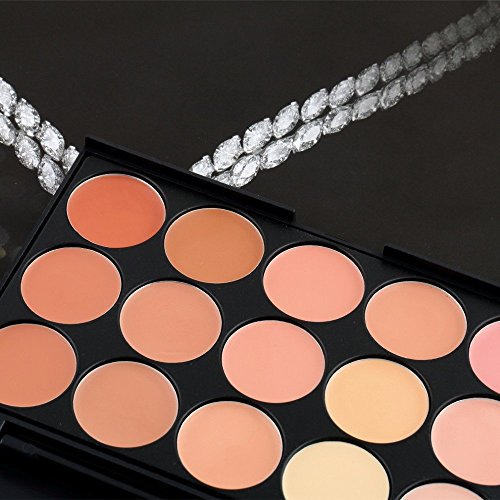 Mapperz 15 Shades Highlighter Concealer and Contour Palette Contour Powder as Used Bronzer- (Multi)