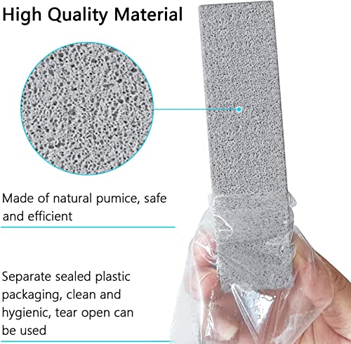 MAPPERZ Non Scratch Pumice Toilet Cleaning Stone, Removes Hardwater Stains & Rings, Calcium & Iron from Toilets, Bathtubs, Sinks, Tiles, Swimming Pools, Grill, Toilet Bowl & Rust, Pack Of 4