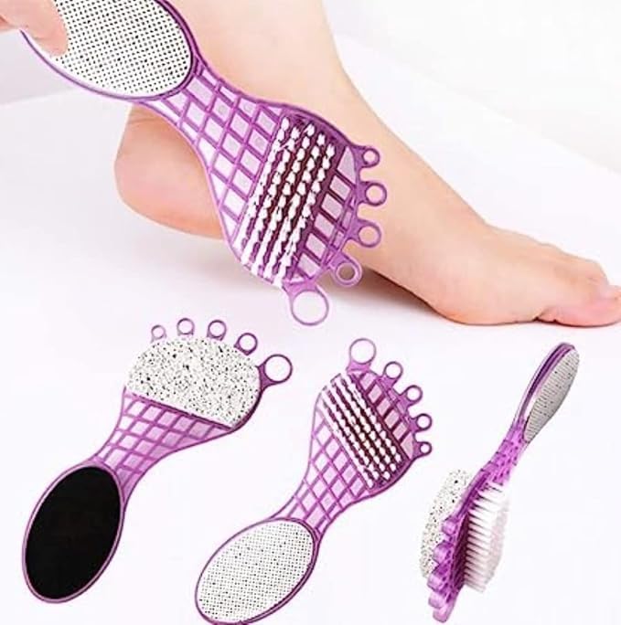 MAPPERZ 4 STEP Feet Scrubber Pedicure Paddle Pumice Stone Multi Use Buff For Feet