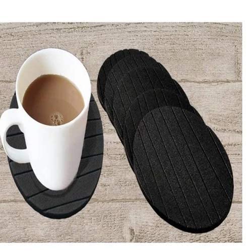 MAPPERZ Non Slip Round Shape Silicon Coasters for Tea Coffee Cups Mugs Beer Cans Bar Glass - Multicolor