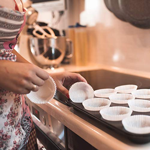 MAPPERZ Standard Muffin Baking Cupcake Mould Liners, No Smell Odorless, Food Grade & Greaseproof Baking Cups Paper, Unbleached Paper, for Wedding, Birthday, Baby Shower, Random Color, Pack of 10