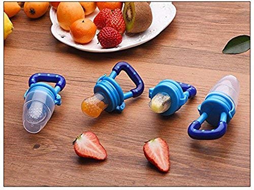 MAPPERZ Baby Food Nibbler Silicon Star Design Yellow Color Baby Nibbler Teether for New Born Infant Kid Pacifier Baby Food Feeding Accessories (Random)