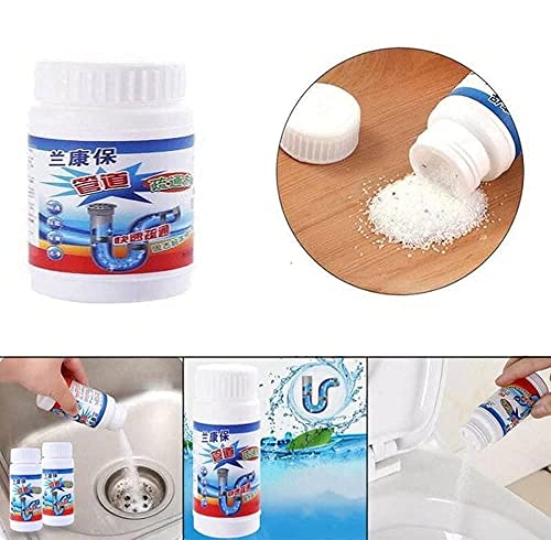 MAPPERZ Drain Blockage Cleaner Sink Cleaner Powder/Drain Cleaner & Clog/Automatic Toilet Blockage Cleaner - 110 GM