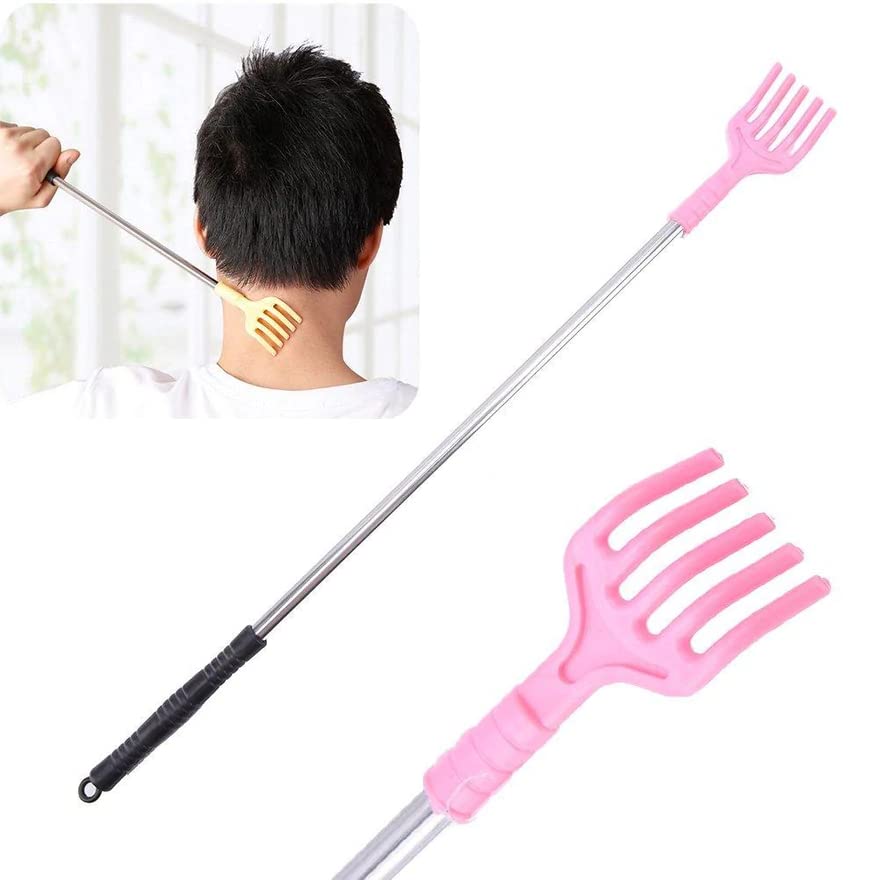 MAPPERZ Khujli Stick Plastic/Back Body Itch Scratcher Rod/Massage Stick Portable Extendable Telescopic Back Scratcher Hand Massage Tool - Pack of 1, Multicolor