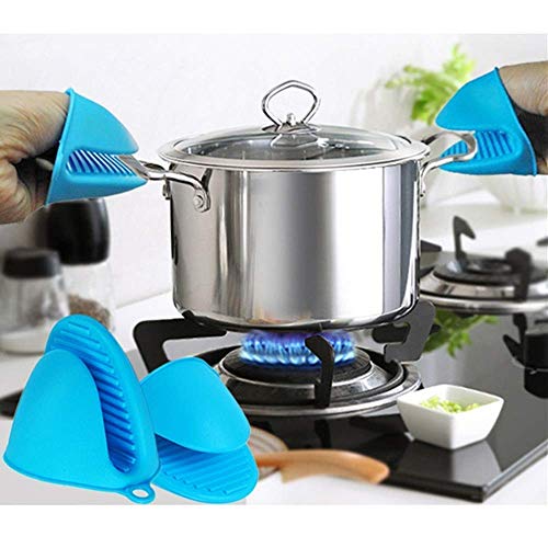 MAPPERZ Silicone Pot Holder Heat Resistant, Oven Mitts Glove Cooking Pinch Grips Glove Hand Clip Convenient Pot Holder Utensil Tool - Multicolor