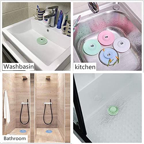 MAPPERZ Silicone Stopper and Filter Drain Pack of 2 Stopper/Strainer/Hair Catcher for Bathroom/Wash Basin/Kitchen Sink/Bathtub Sealer Cover