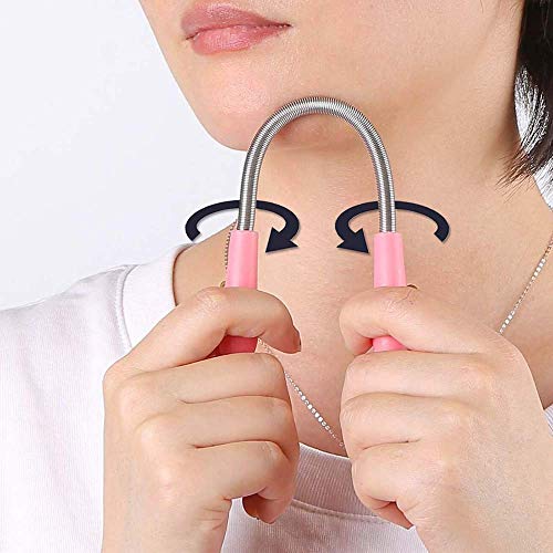 MAPPERZ Women's Facial Hair Removal Spring Epilator Face Threading Natural Beauty Tool Stick for Women Upper Lip Cheek Chin Moustache Sideburns Neck Beauty Tool (Pack of 1)