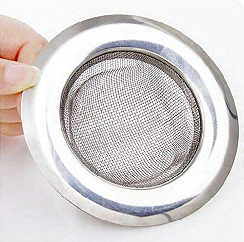 MAPPERZ Non Stick Stainless Steel Sink Strainer Kitchen Drain Basin Basket Filter Stopper Drainer/ Jali