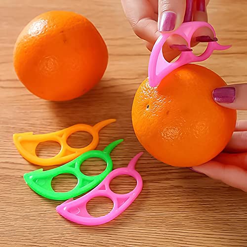 MAPPERZ Plastic Orange Peeler Mouse Shaped/ Lemon Citrus Fruit Skin Remover - Multicolor