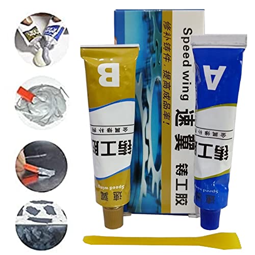 MAPPERZ Metal Repair Paste Set, Cast Iron Repair, Permanent Metal Bonding Paste For Metal Plastic Wood Liquid Epoxy Heavy Duty Glue, Home Use Permanent Miracle Welding Heat Resistant Glue, Pack Of 1