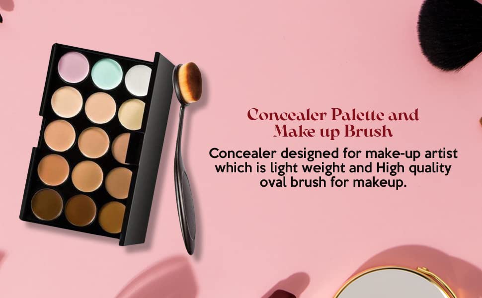 Mapperz 15 Shades Highlighter Concealer and Contour Palette Contour Powder as Used Bronzer- (Multi)