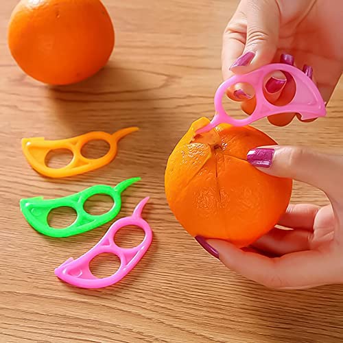 MAPPERZ Plastic Orange Peeler Mouse Shaped/ Lemon Citrus Fruit Skin Remover - Multicolor