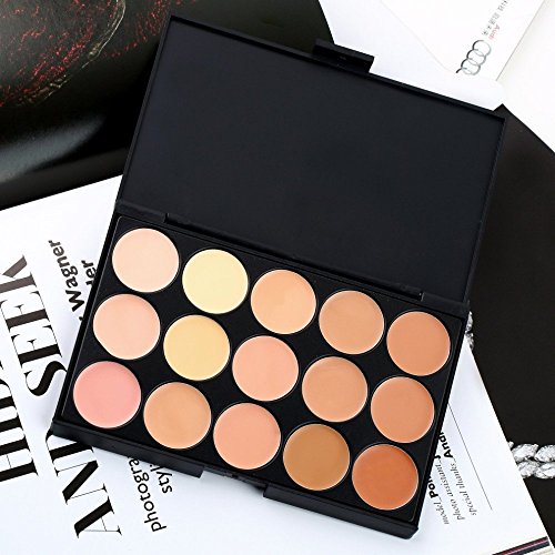Mapperz 15 Shades Highlighter Concealer and Contour Palette Contour Powder as Used Bronzer- (Multi)