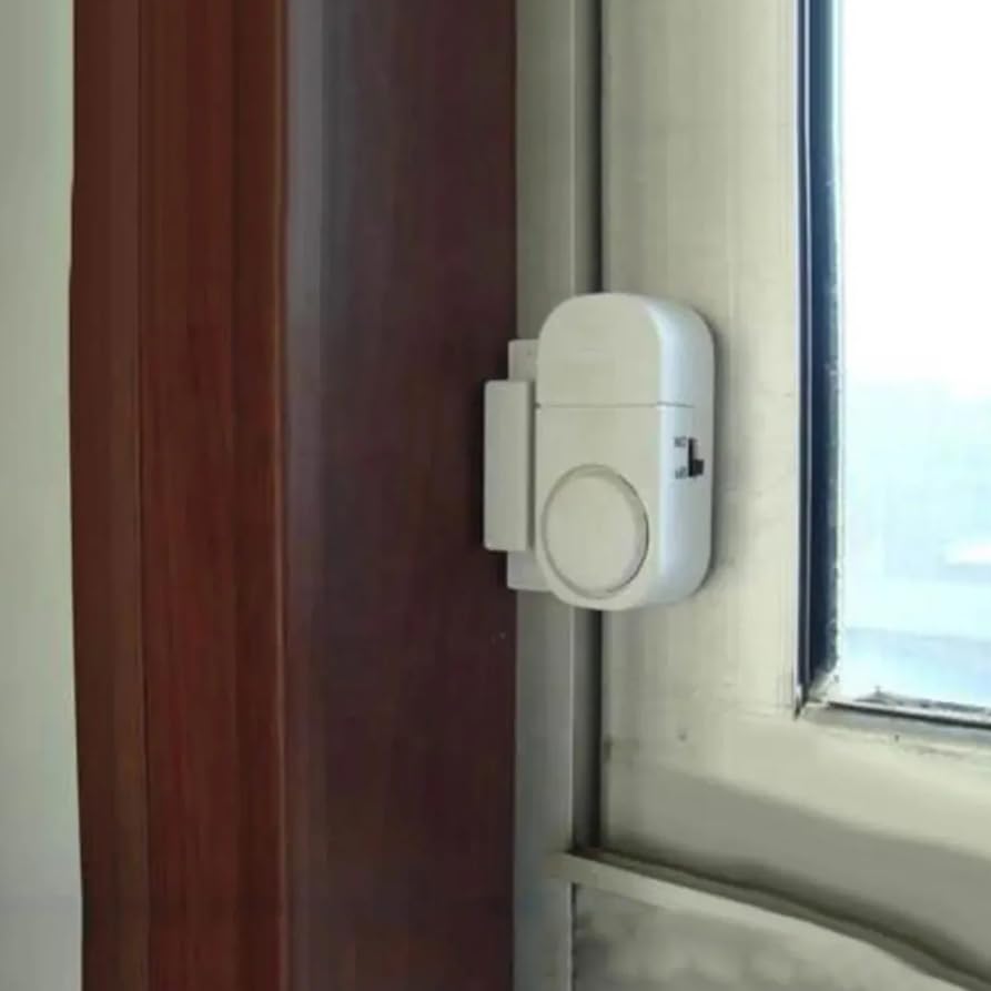 MAPPERZ Wireless Door Window Security Burglar 105 Decibel Door Bell with Magnetic Sensor for Home Office (White)