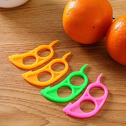 MAPPERZ Plastic Orange Peeler Mouse Shaped/ Lemon Citrus Fruit Skin Remover - Multicolor