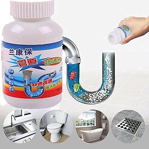 MAPPERZ Drain Blockage Cleaner Sink Cleaner Powder/Drain Cleaner & Clog/Automatic Toilet Blockage Cleaner - 110 GM