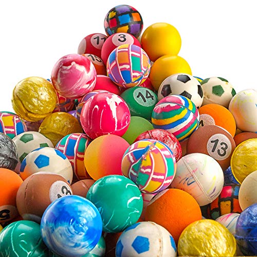 MAPPERZ Small Rubber Jumbo Super Bouncy Balls, 3cm Balls for Kids and Adults in Bright Assorted Multi Colors for Pet Party and Carnival Prizes and Vending Machines, Pack of 14