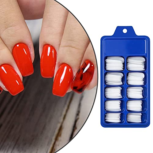 MAPPERZ 12 Jars Fine Glitter Set, 100 Fake White False Nails Artificial Fingernail Acrylic Tips, 12 Color Art and Craft Glitter, Eyeshadow Makeup Nail Art Glitter, Combo Of 12 Glitter & 100 Pc Nails