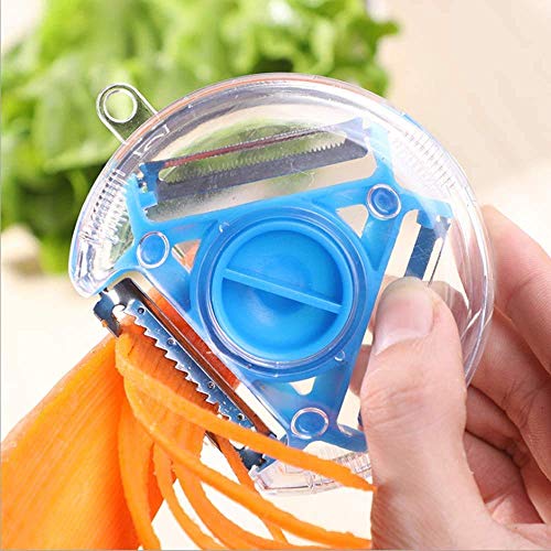 MAPPERZ Multifunctional vegetable Peeler, Contains 3 different blades, Good Grips Swivel Peeler, Fruit and Vegetable Planer, Chef Premium Vegetable Peeler for Vegetable & Fruit, Random Color,Pack Of 1