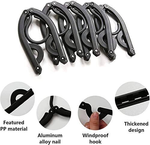 MAPPERZ Space Saving Foldable Clothes Hanger/ Clothing Drying Hanger with Anti-Slip Groove for Home Travel Outdoor Camping Hiking