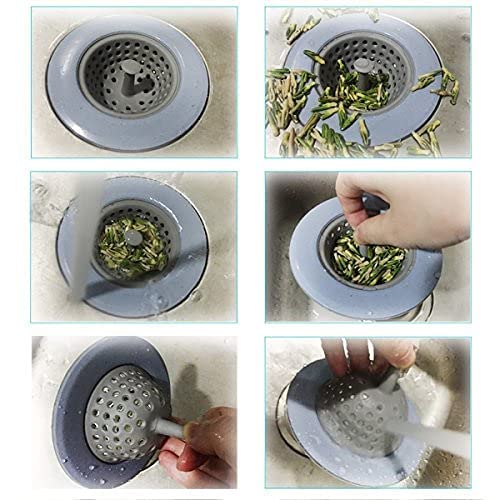 MAPPERZ Silicone Household Kitchen Sink Strainer Jali for Home Bathroom Kitchen Shower/ Blockage-Proof Hair Stoppers Drain Sink Colander Floor Drain