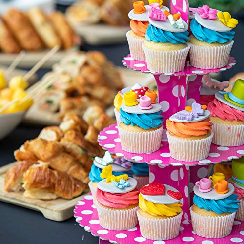 MAPPERZ Standard Muffin Baking Cupcake Mould Liners, No Smell Odorless, Food Grade & Greaseproof Baking Cups Paper, Unbleached Paper, for Wedding, Birthday, Baby Shower, Random Color, Pack of 25